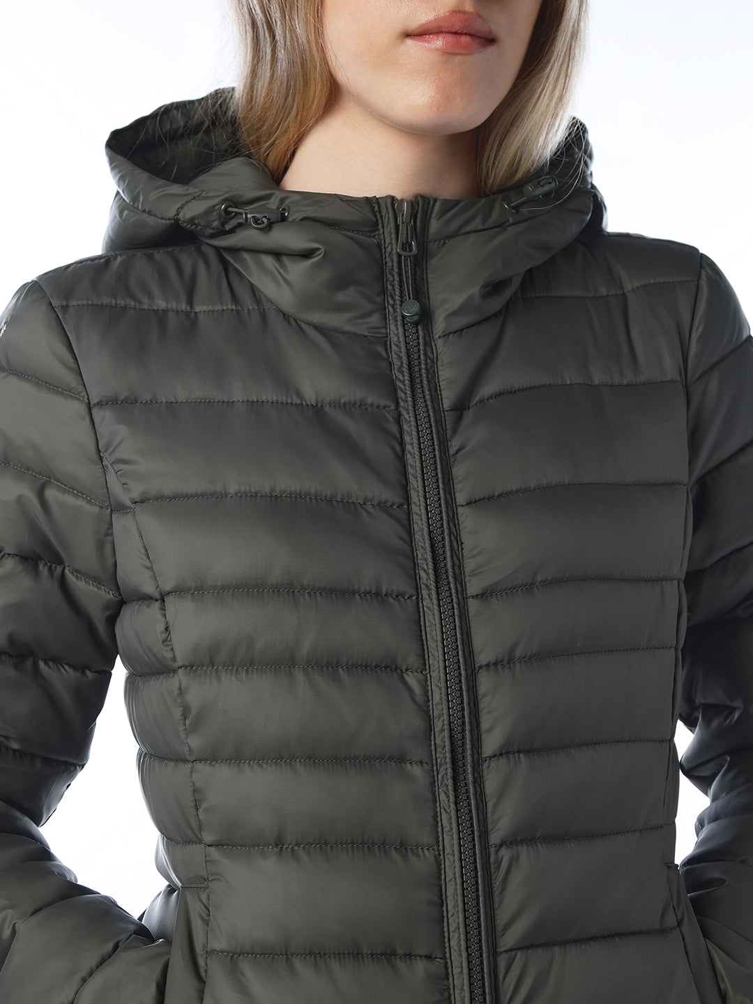 Hooded Puffer Jacket - Olive