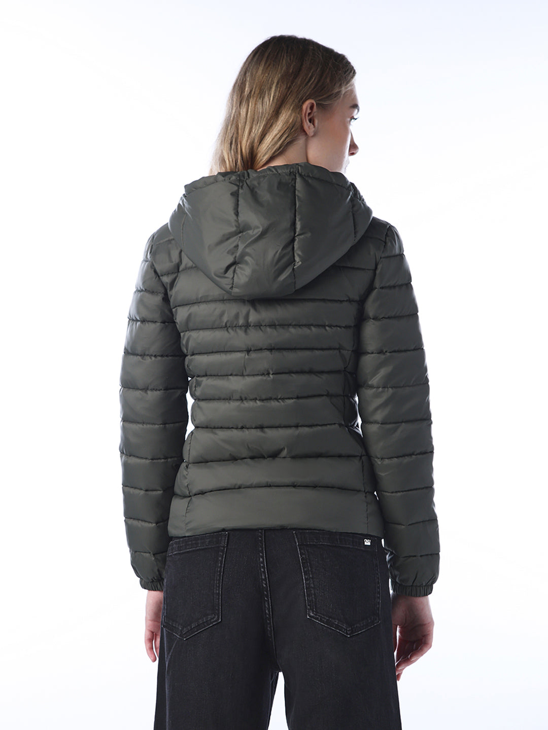 Hooded Puffer Jacket - Olive