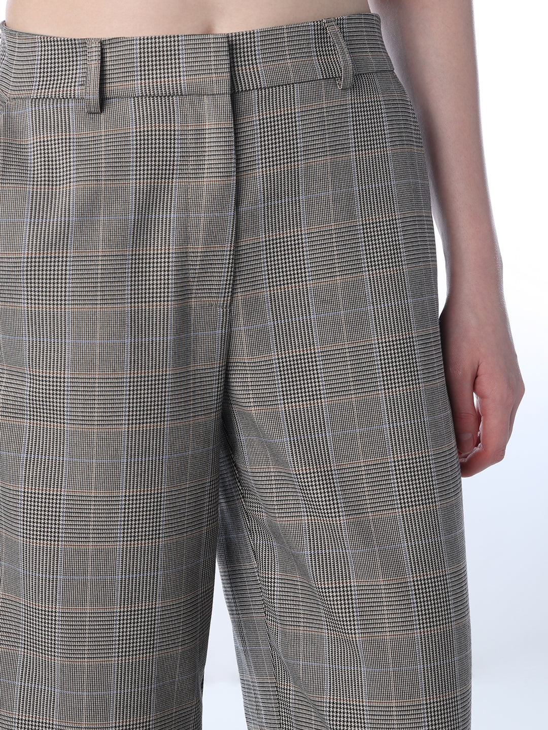 Check Printed Straight Fit Pants