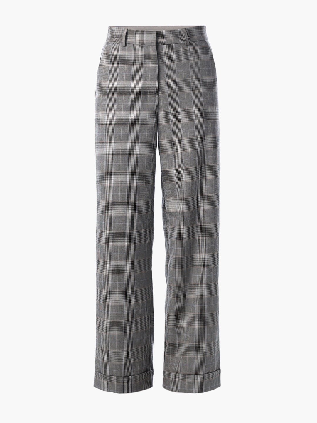 Check Printed Straight Fit Pants