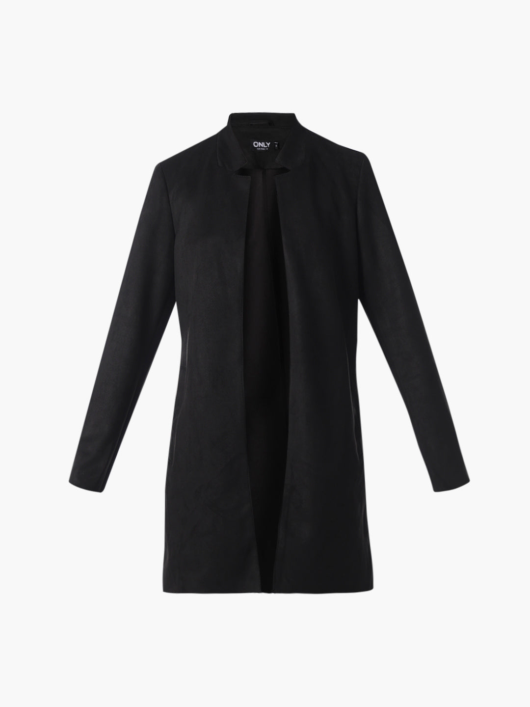 Black Faux Suede Coatigan