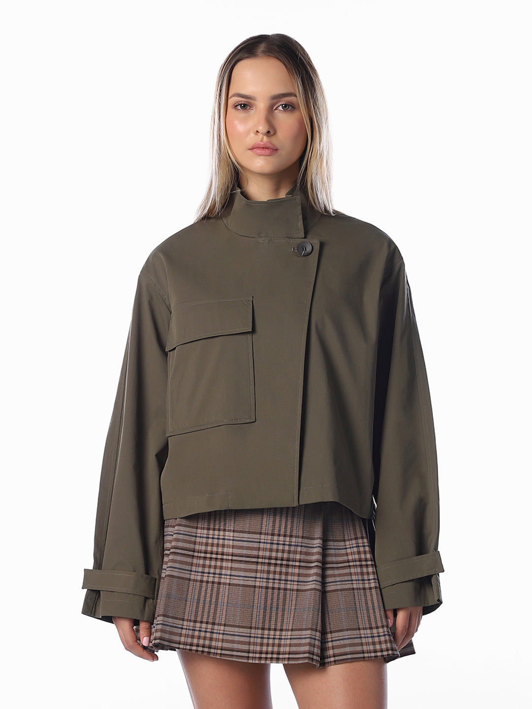 High Neck Short Jacket