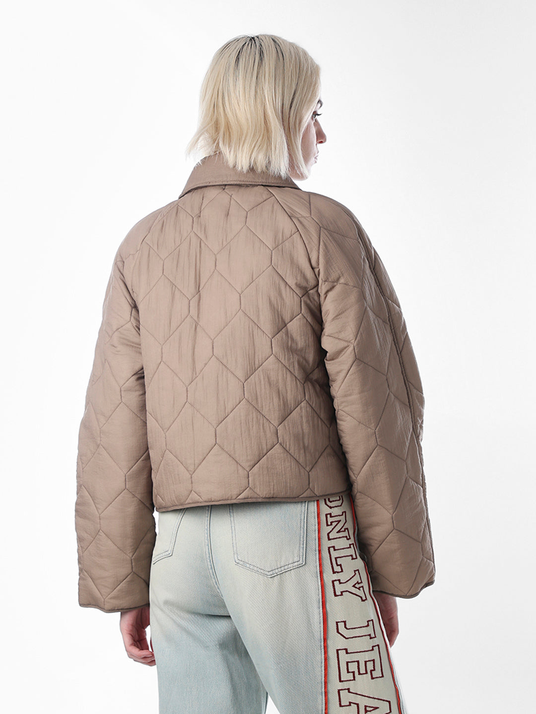 Beige Wine Quilted Jacket