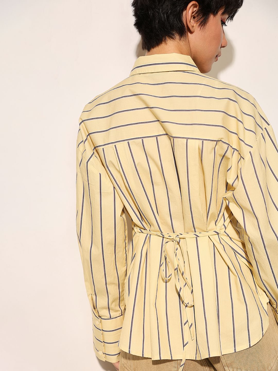 Light Yellow Striped Shirt