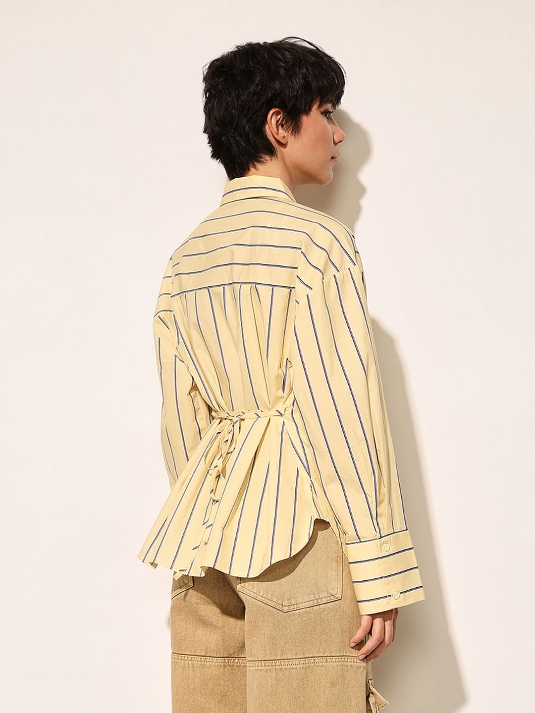 Light Yellow Striped Shirt