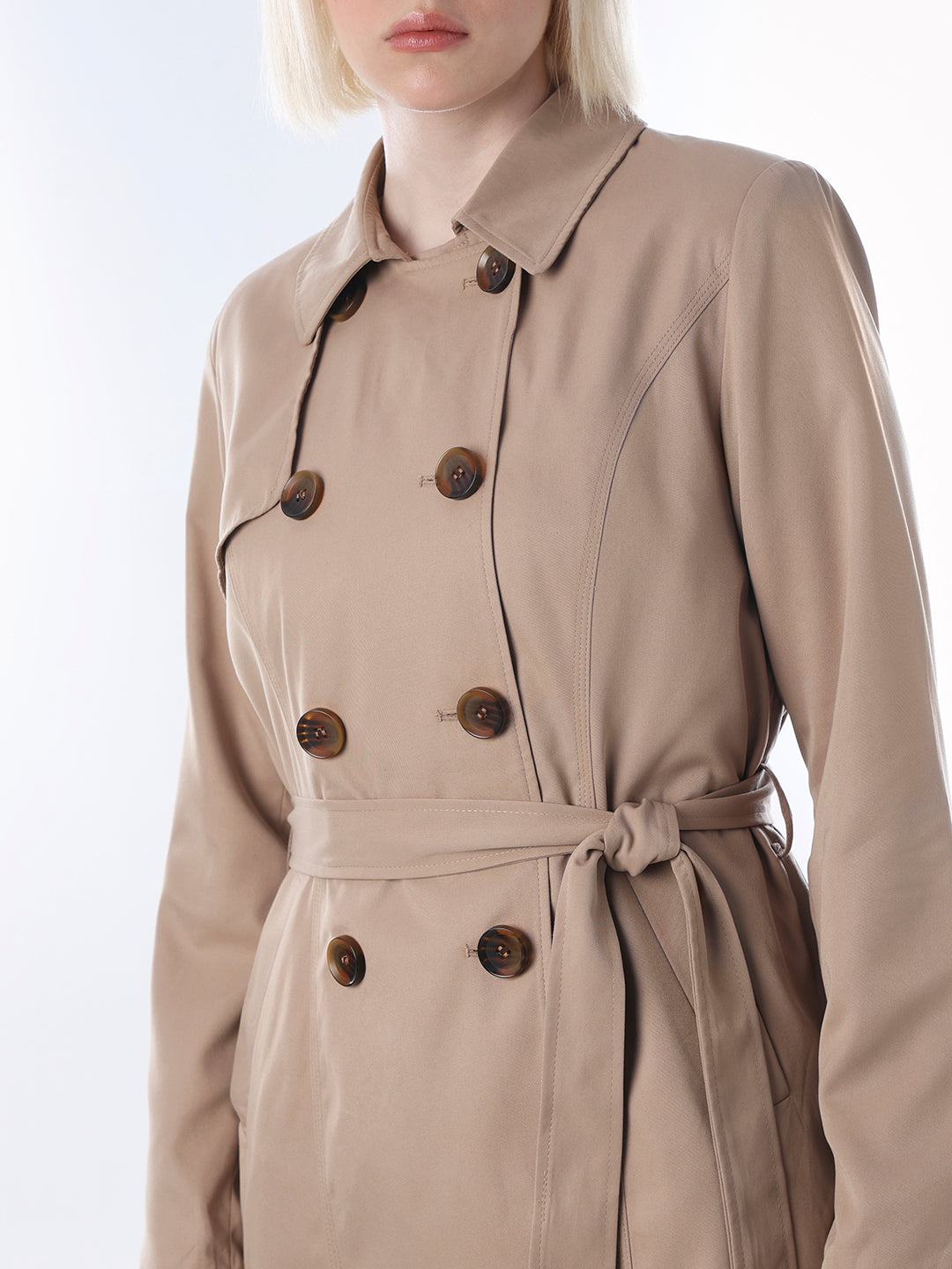 Brown Double Breasted Trench coat
