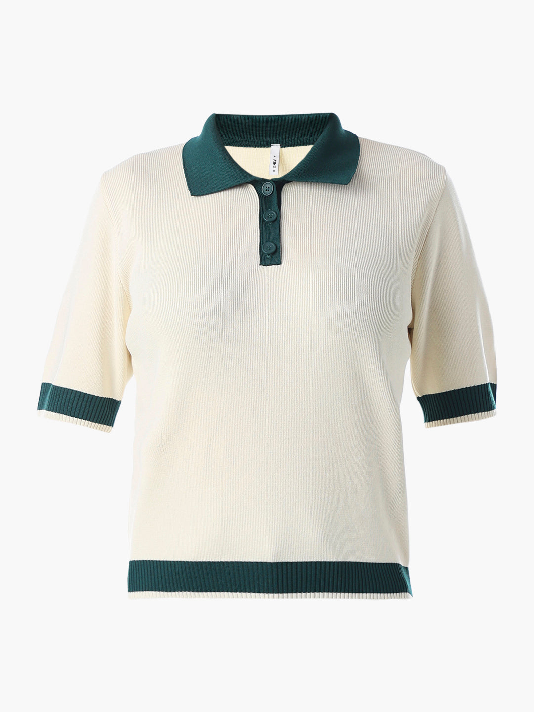 Cream Fine Knit Polo