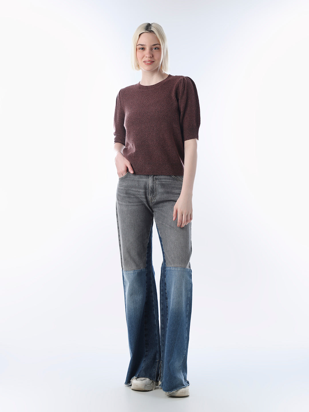 Dark Brown Knitted Pullover