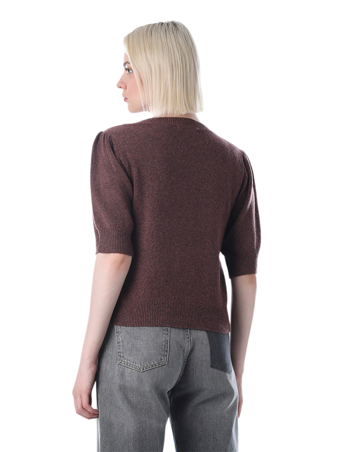Dark Brown Knitted Pullover