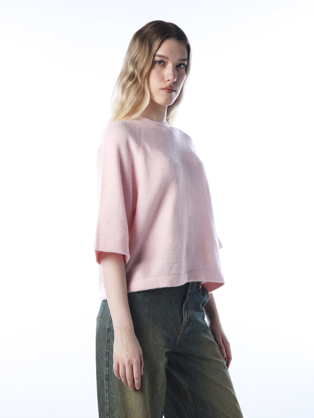3/4th Sleeves Pullover - Pink
