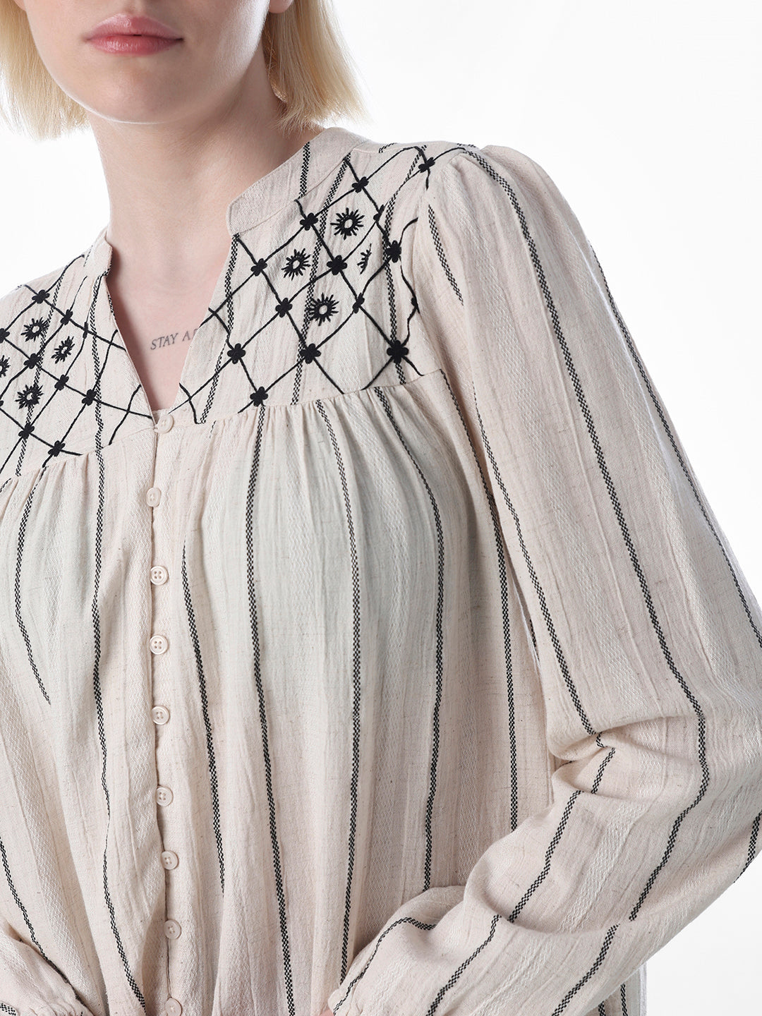 White Embroidered Top