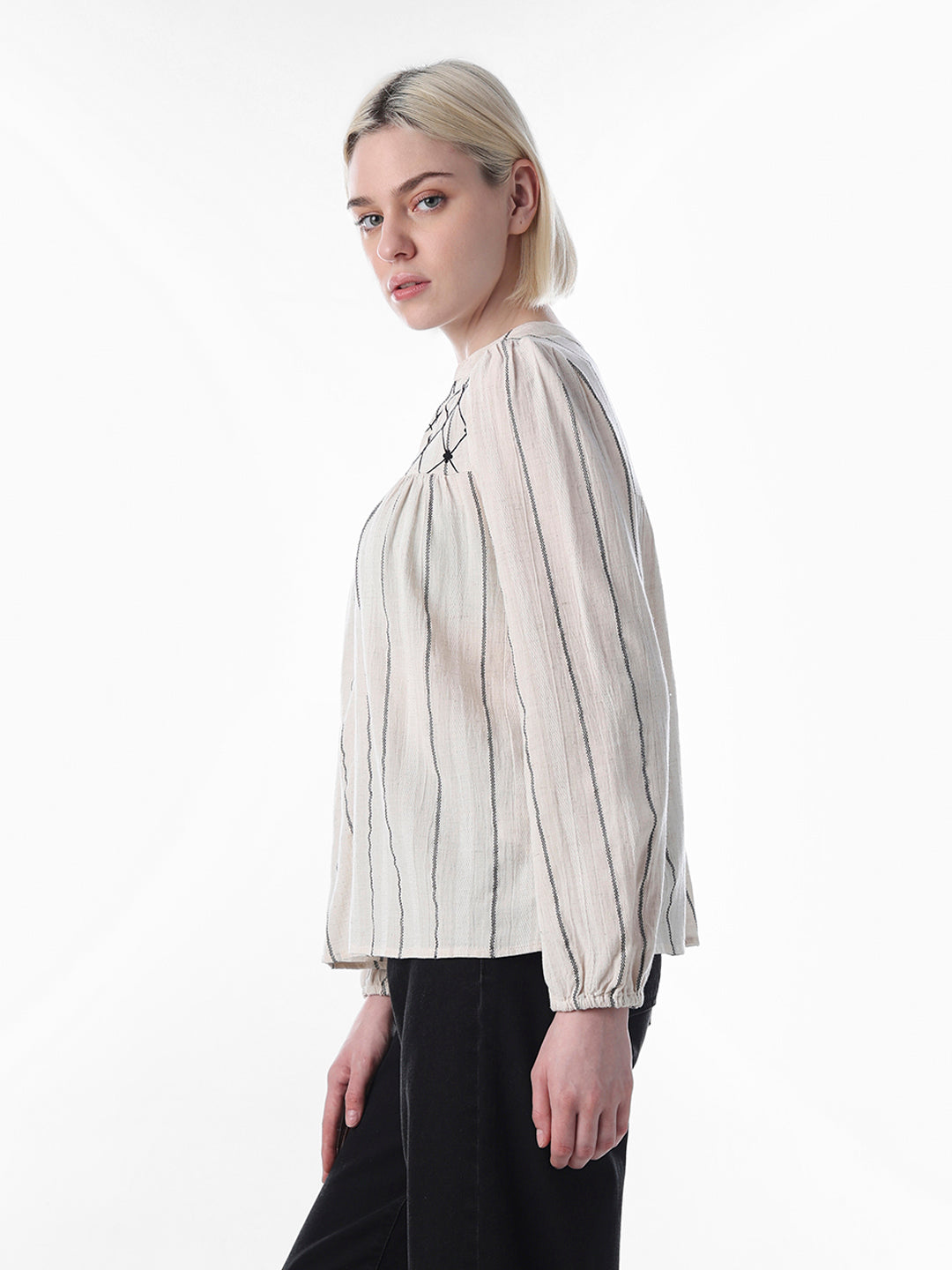 White Embroidered Top