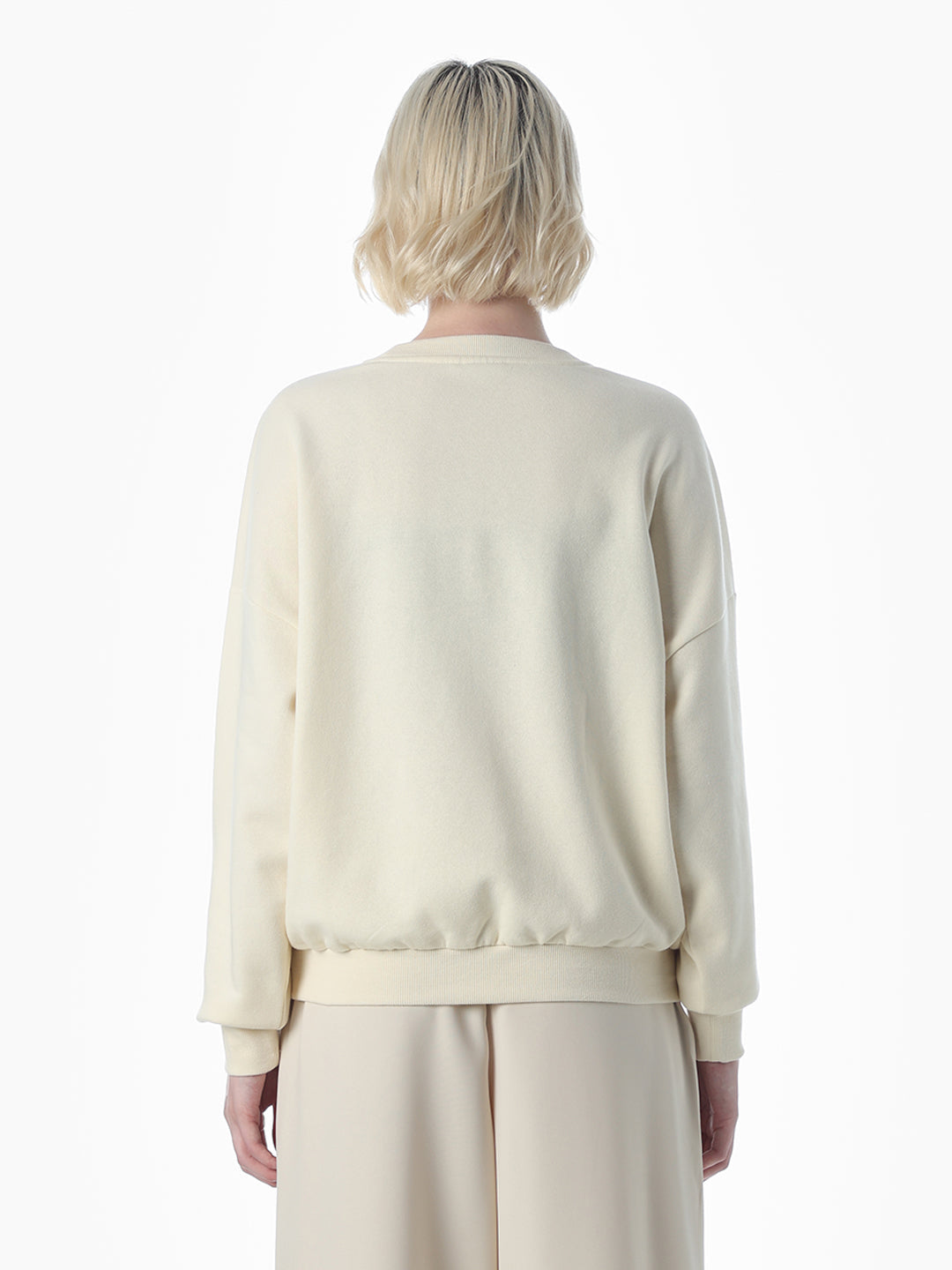 Light Yellow Printed Sweatshirt