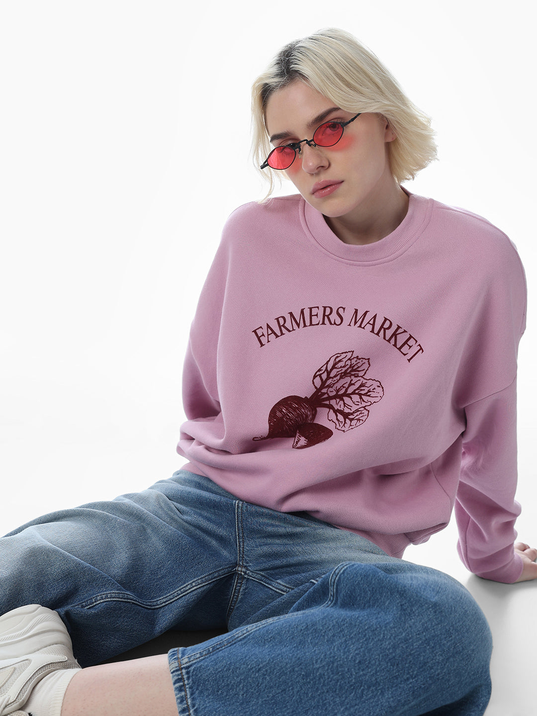 Mauve Printed Sweatshirt