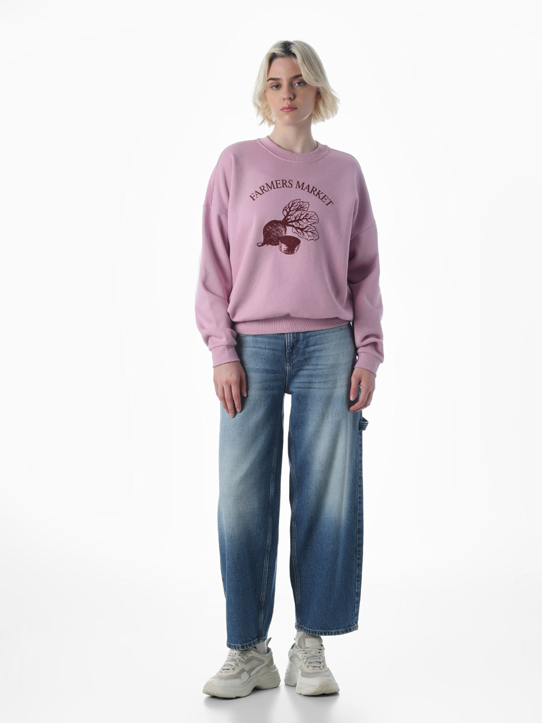Mauve Printed Sweatshirt