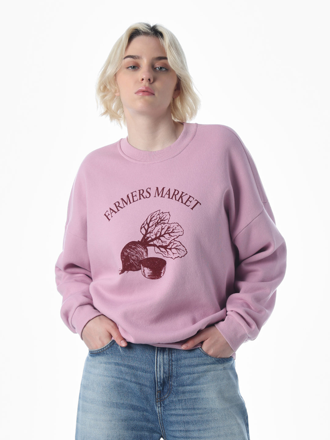 Mauve Printed Sweatshirt