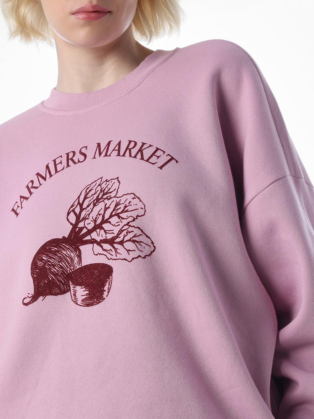 Mauve Printed Sweatshirt