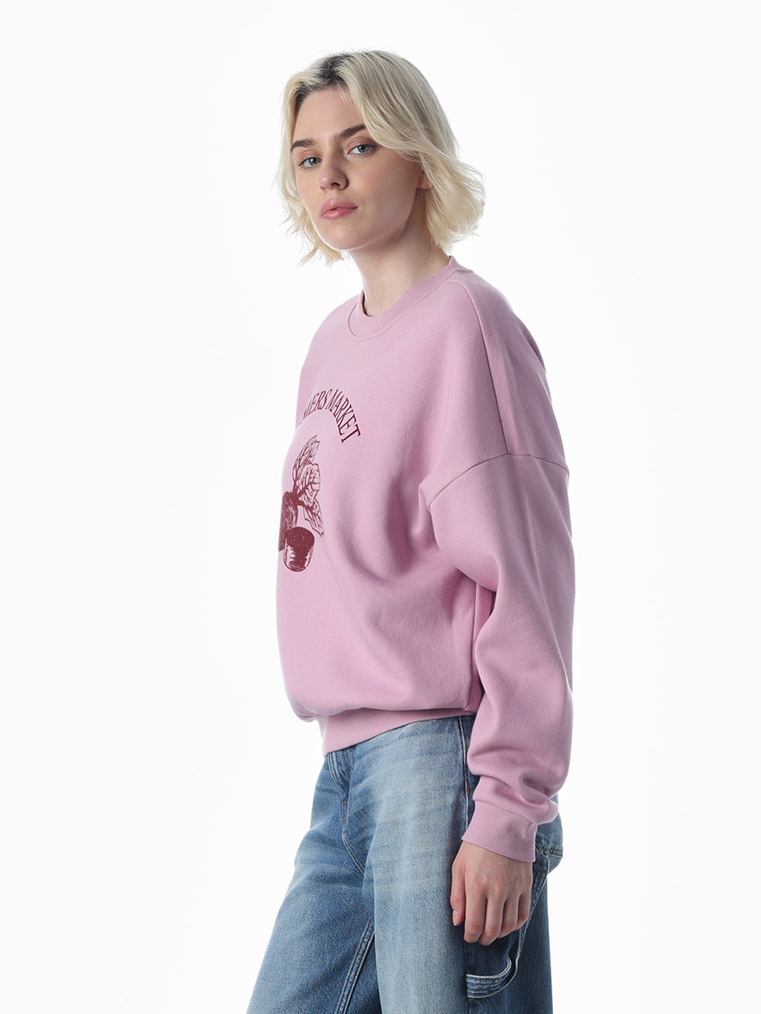 Mauve Printed Sweatshirt