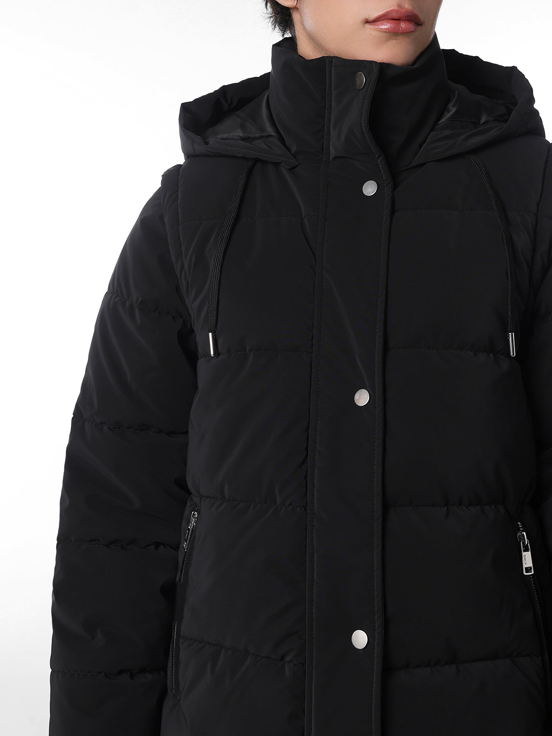 Black 2 in 1 Long Puffer Coat