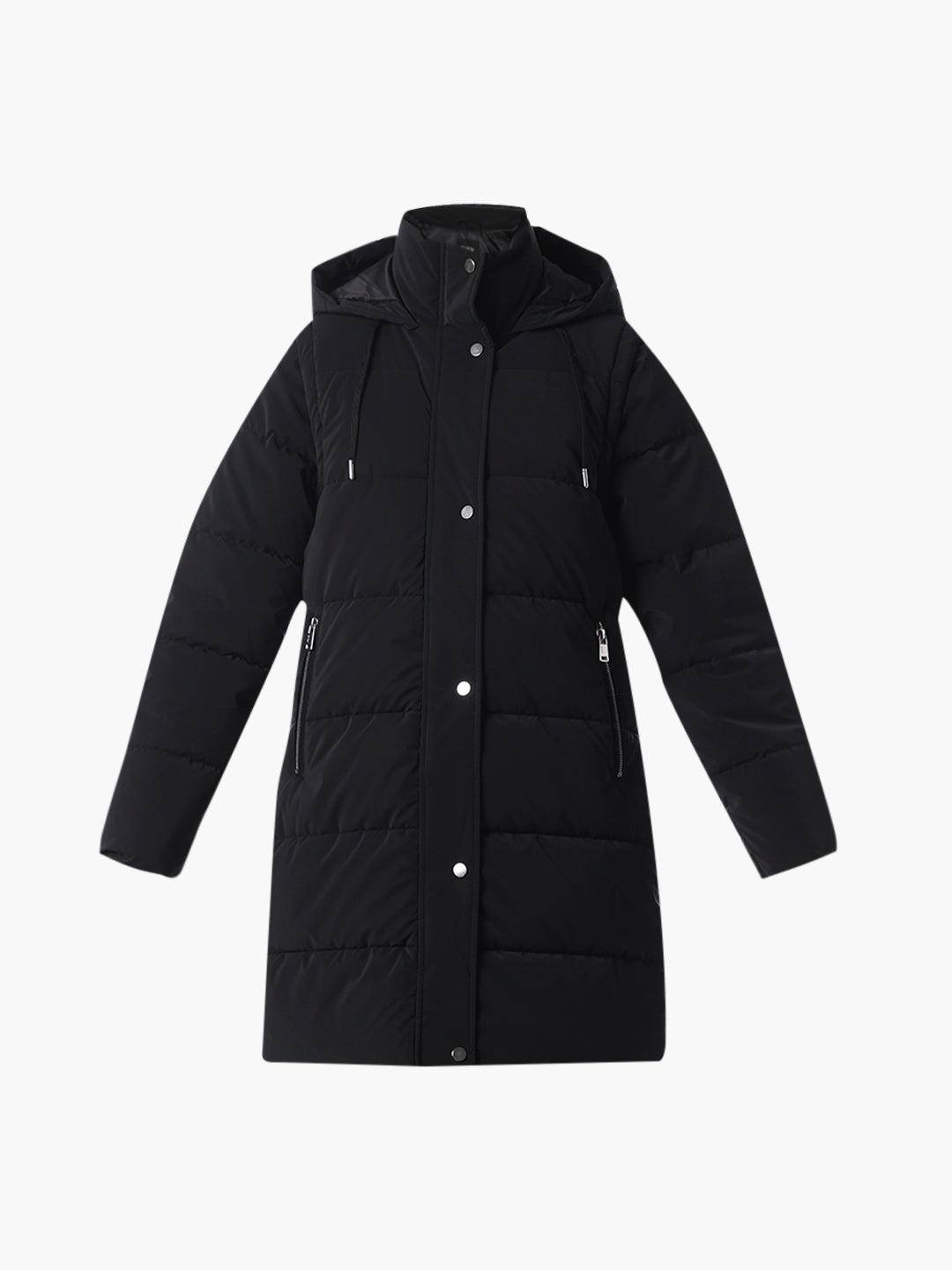 Black 2 in 1 Long Puffer Coat