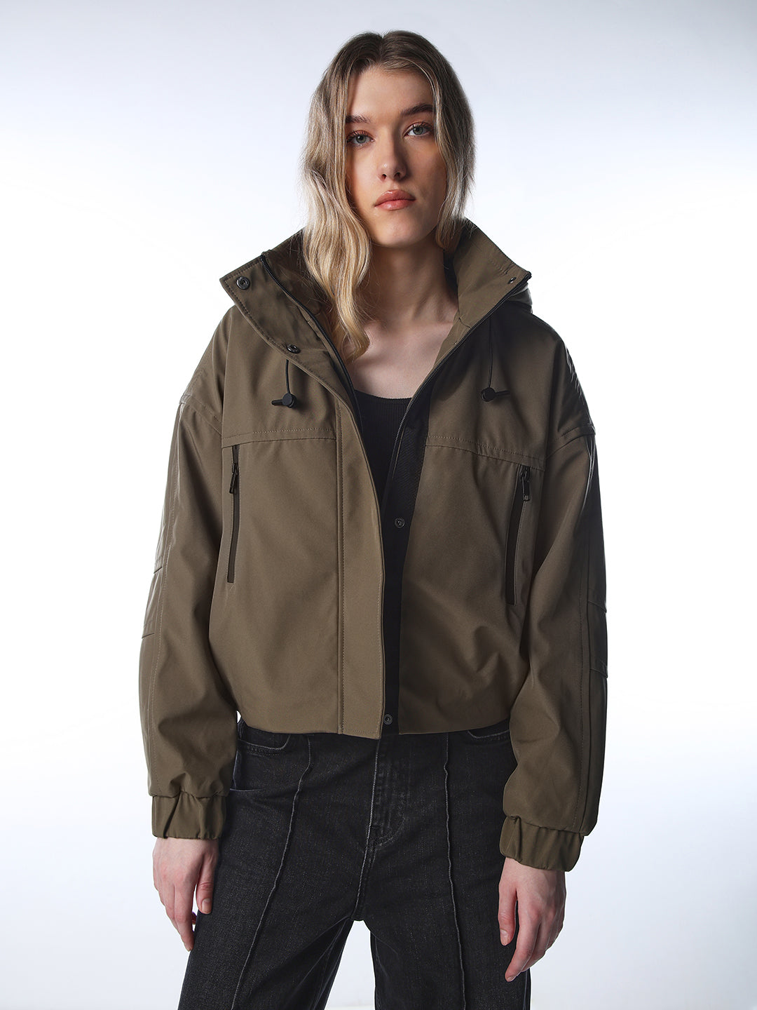 Hooded Short Parka Jacket