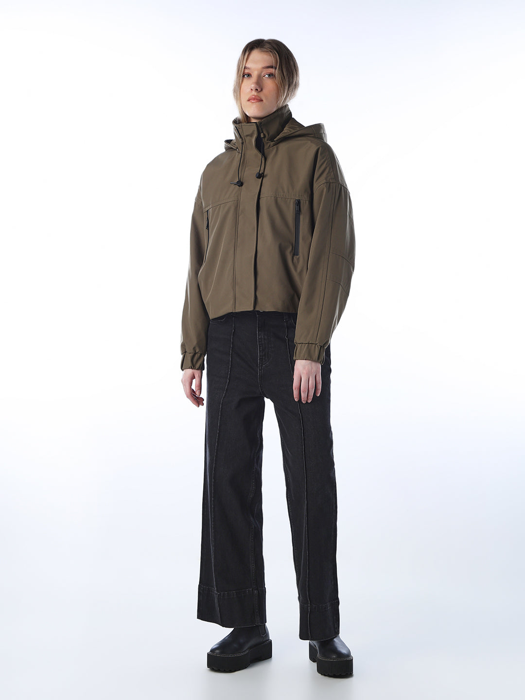 Hooded Short Parka Jacket