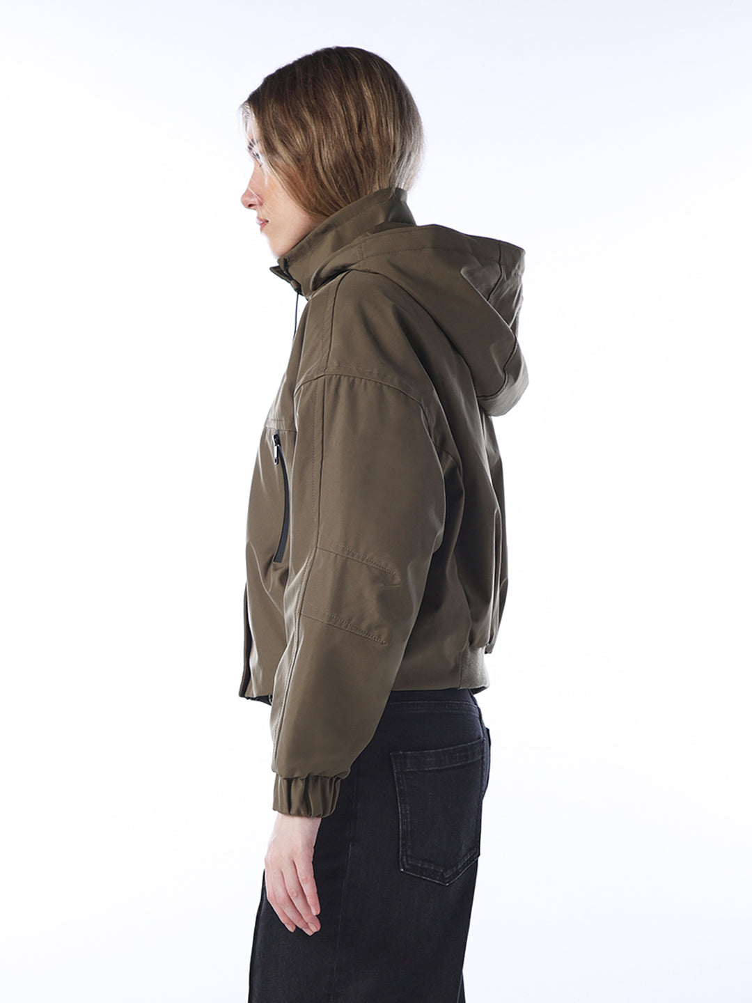 Hooded Short Parka Jacket