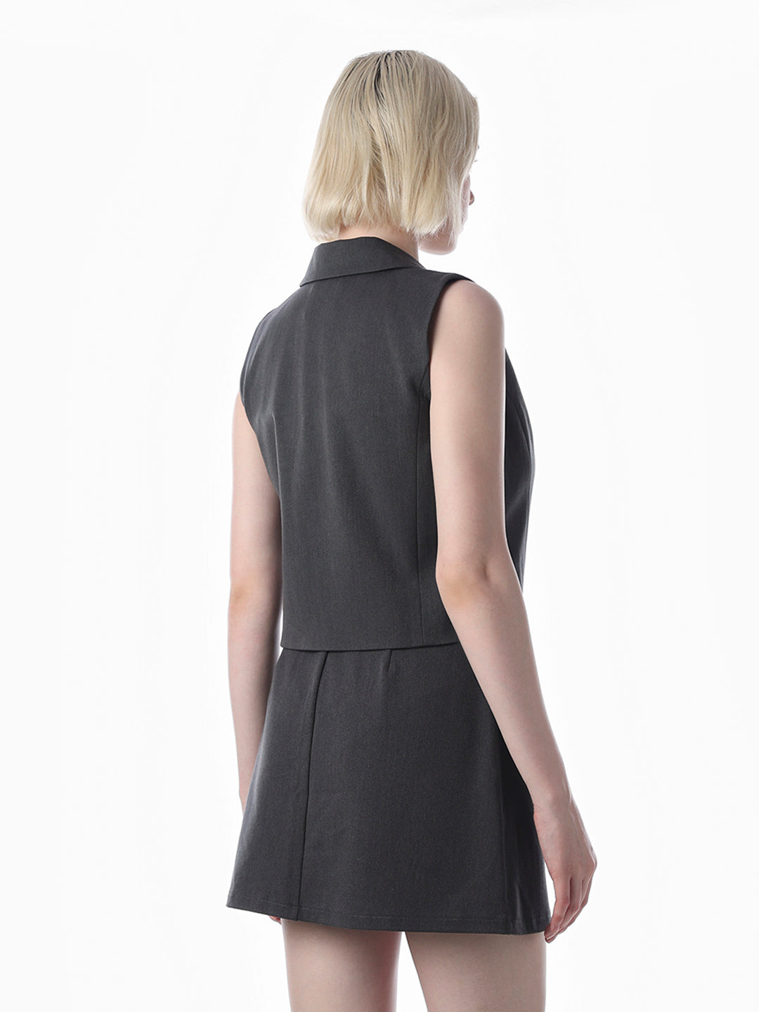 Black Tailored Sleeveless Waistcoat