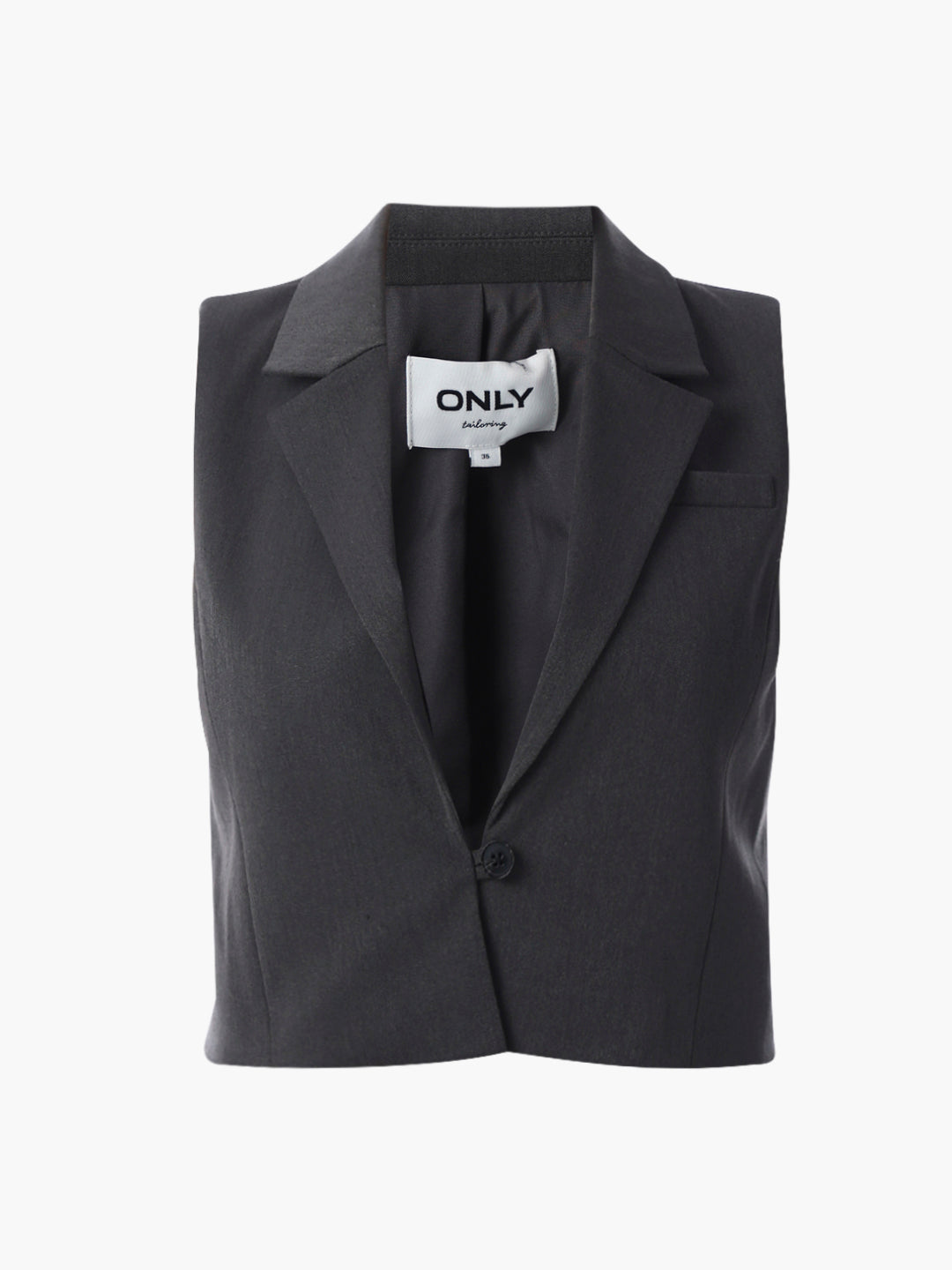 Black Tailored Sleeveless Waistcoat