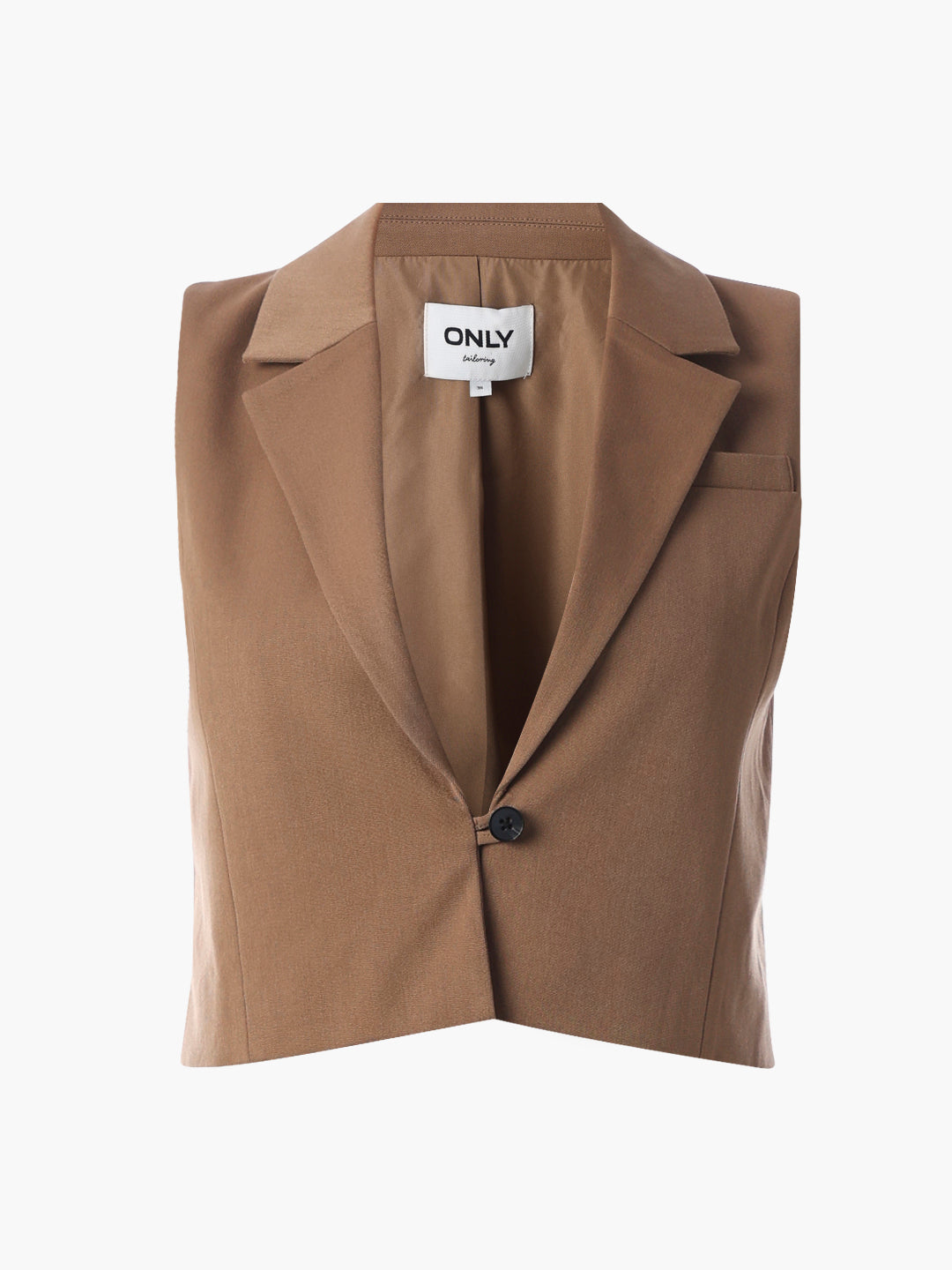 Brown Tailored Sleeveless Waistcoat