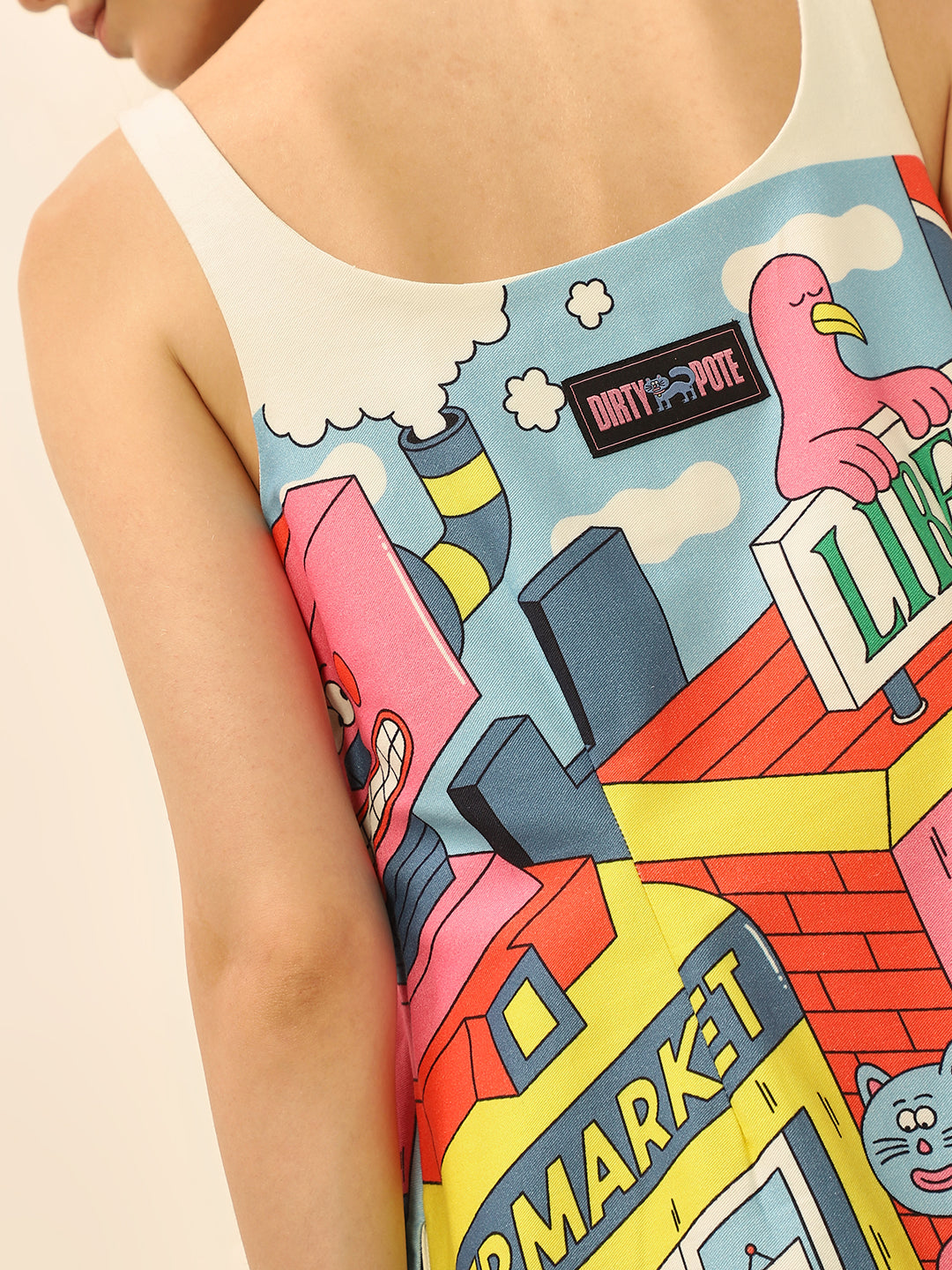 Dirty Pote Blue Printed Dress