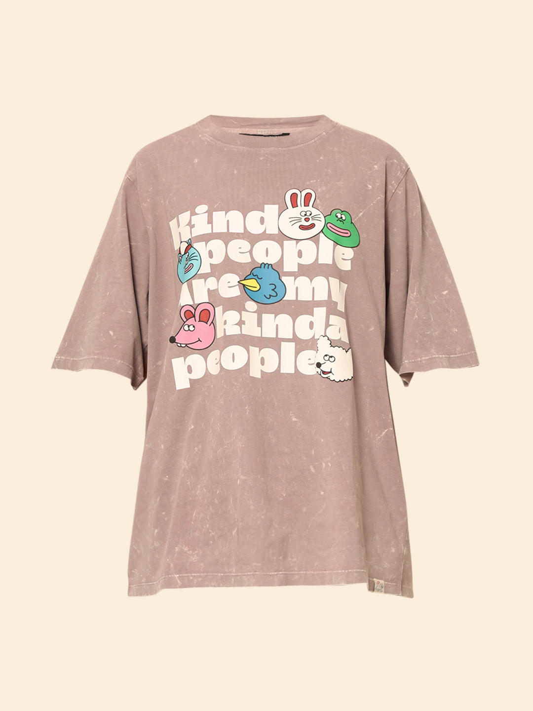 Dirty Pote Grey Printed Unisex Oversized T-shirt