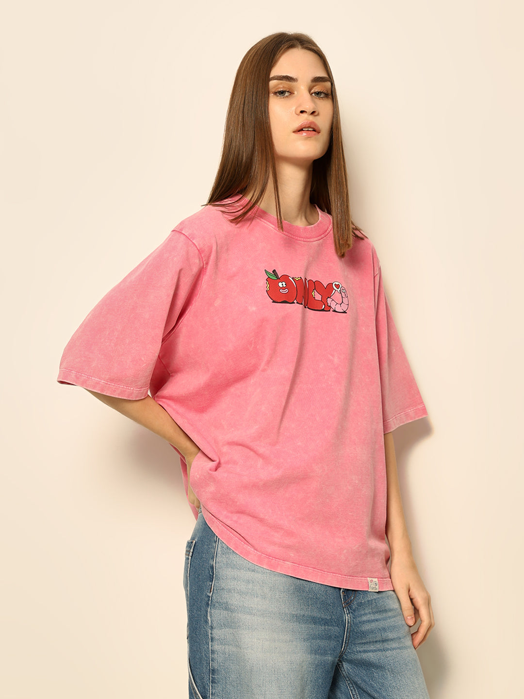 Dirty Pote Pink Printed Unisex Oversized T-shirt