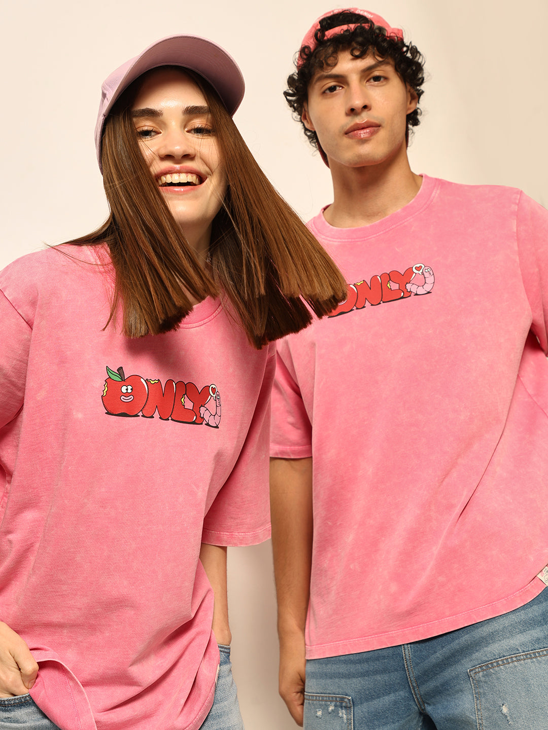 Dirty Pote Pink Printed Unisex Oversized T-shirt