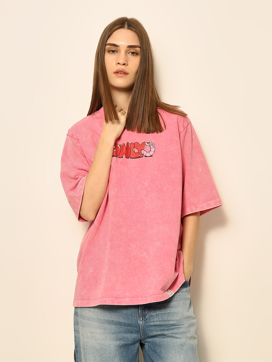 Dirty Pote Pink Printed Unisex Oversized T-shirt