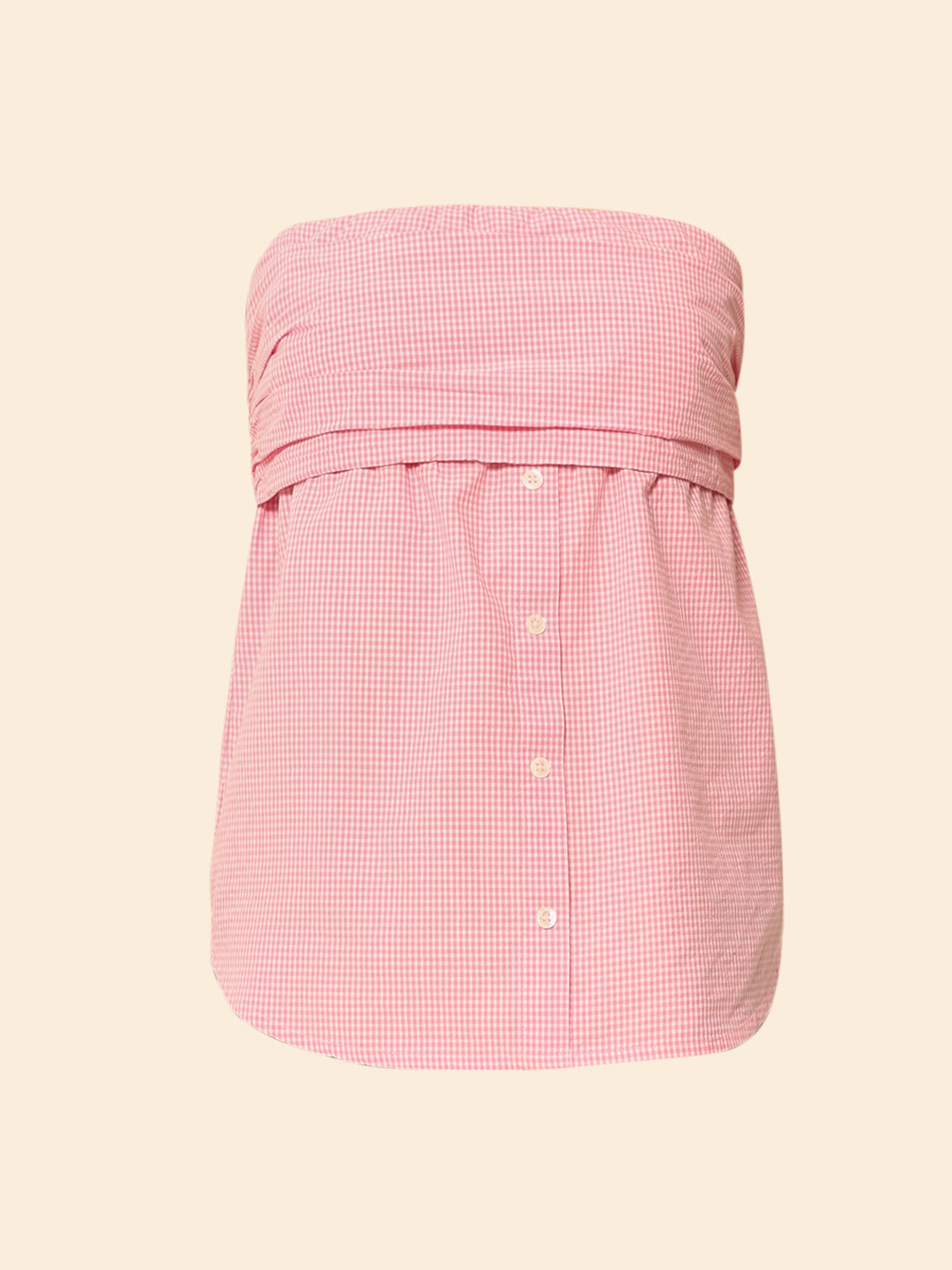 Dirty Pote Pink Check Tube Top