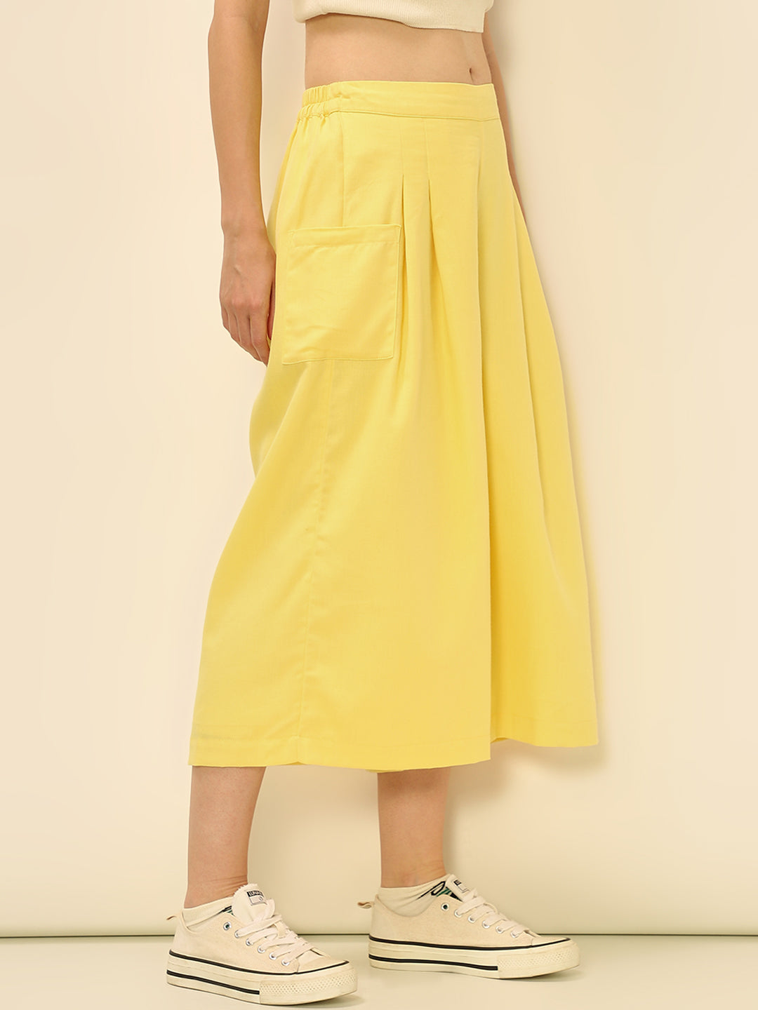 Yellow Wide Leg Culottes