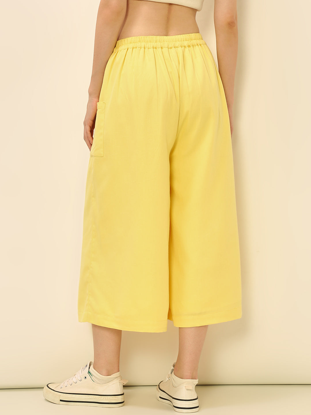 Yellow Wide Leg Culottes