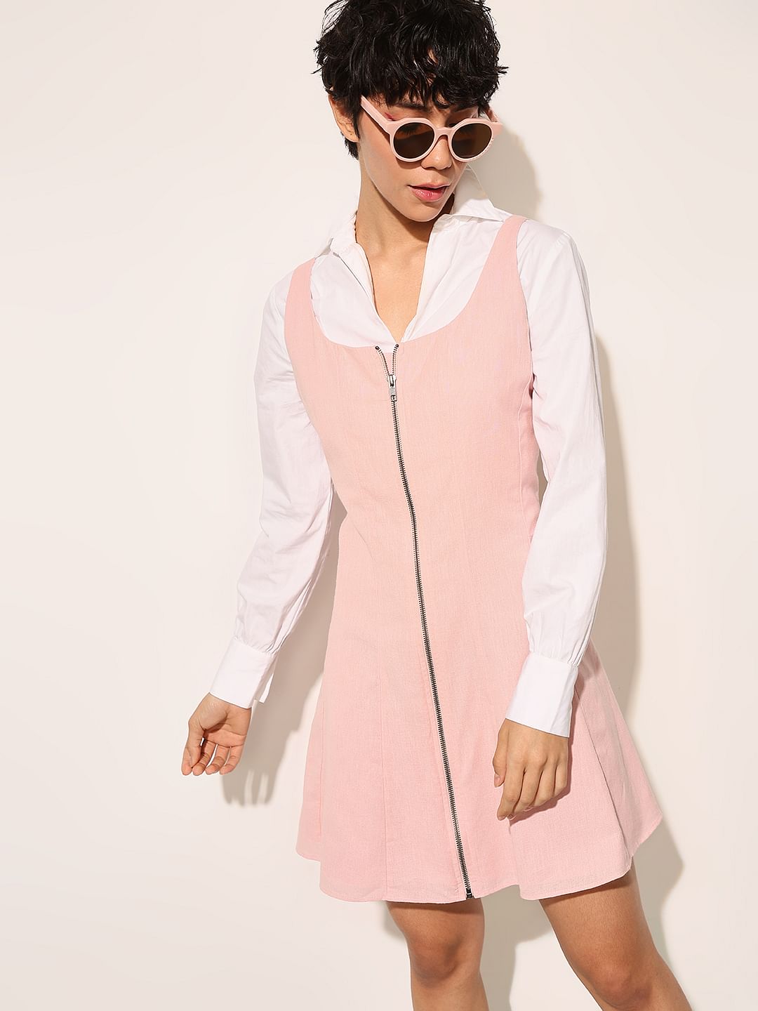 Pink Strappy Mini Dress