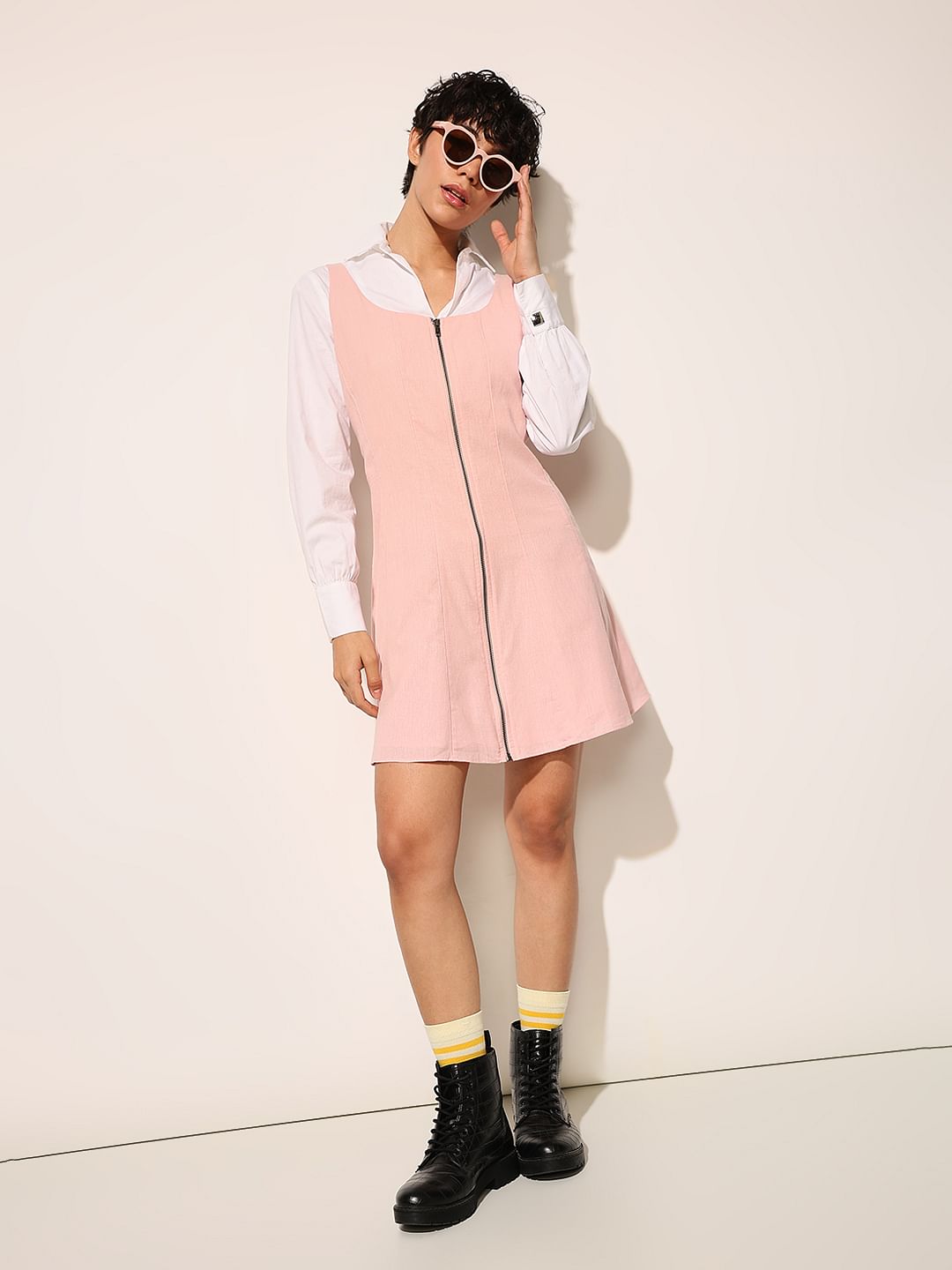 Pink Strappy Mini Dress