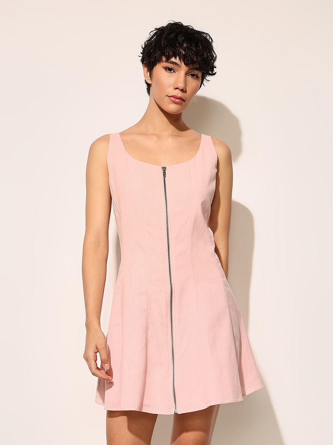 Pink Strappy Mini Dress