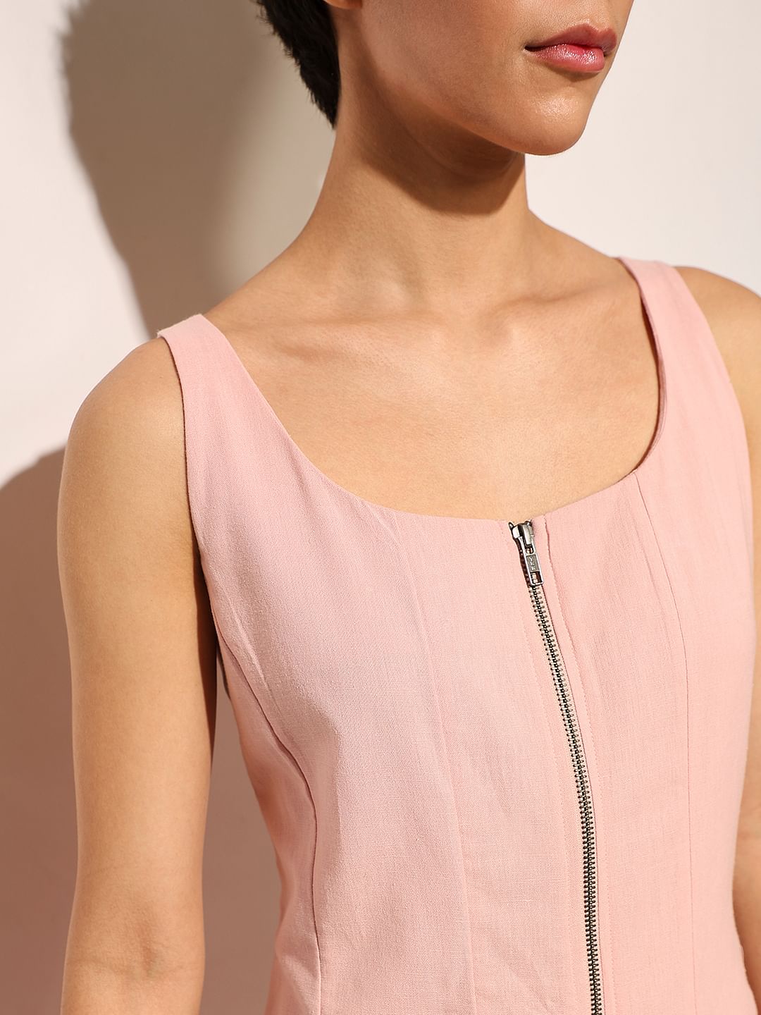 Pink Strappy Mini Dress