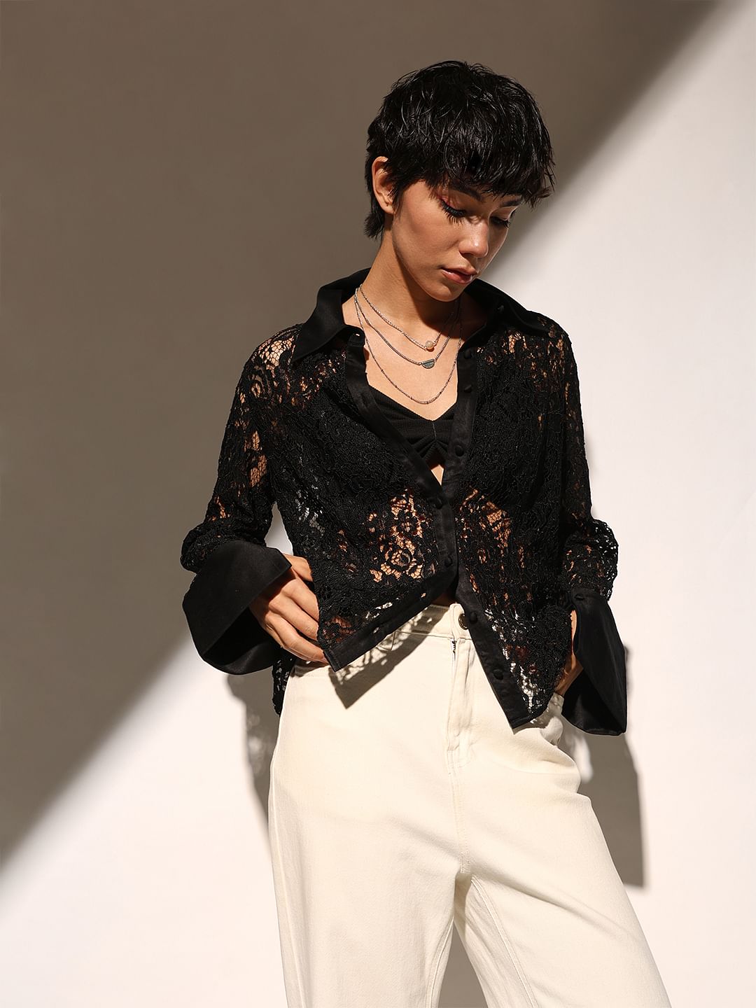 Black Lace Shirt
