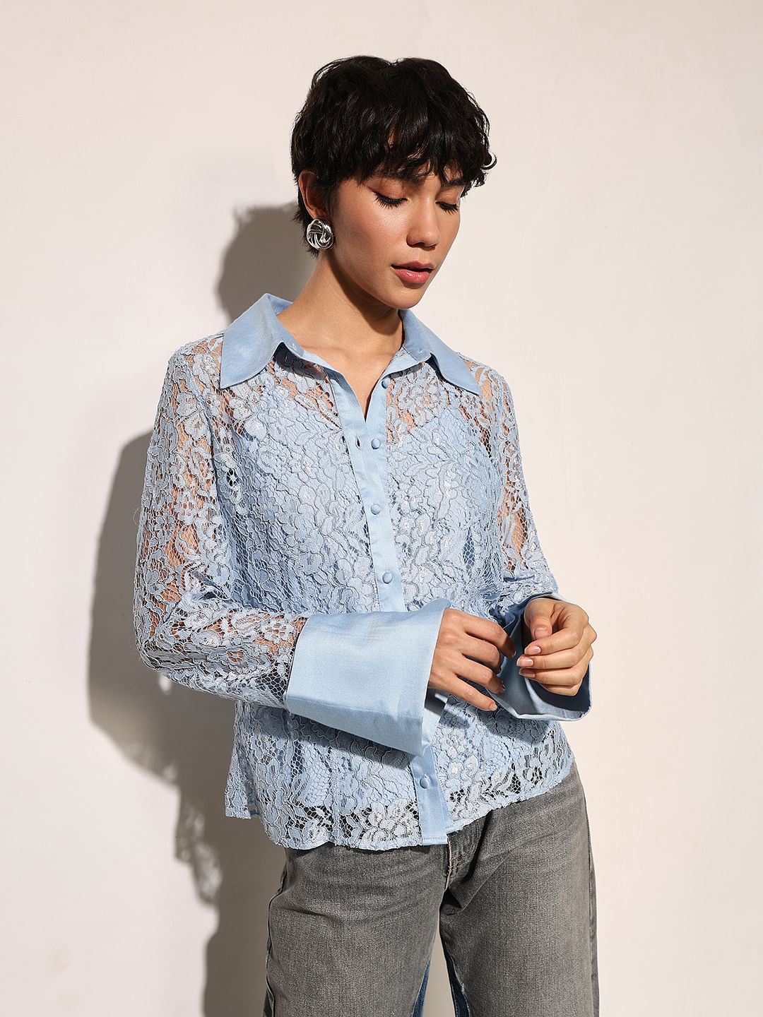 Blue Lace Shirt