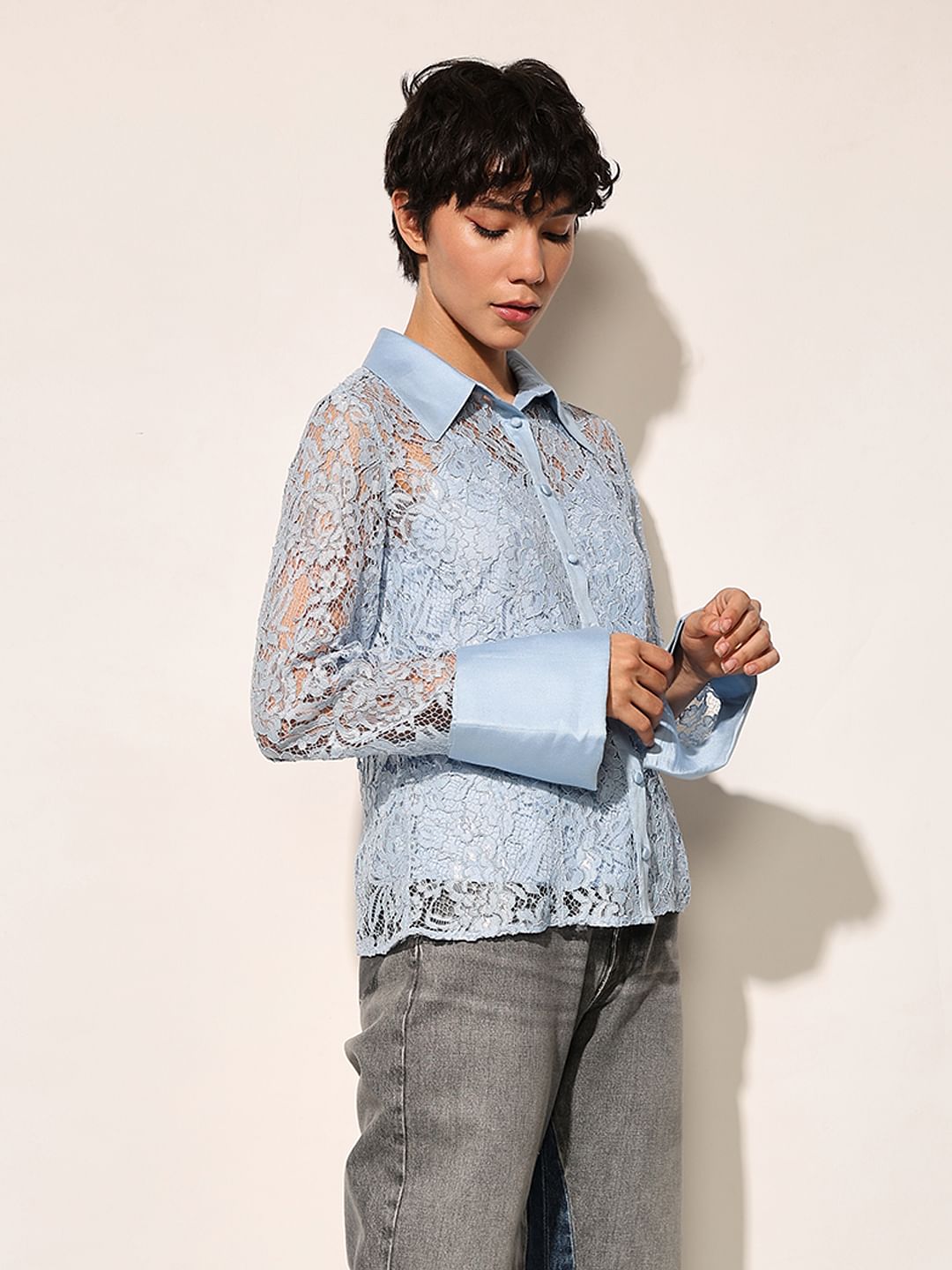 Blue Lace Shirt