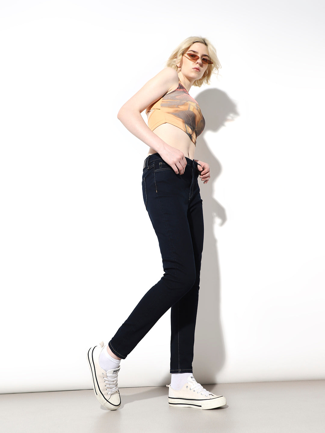 Black High Rise Skinny Jeans