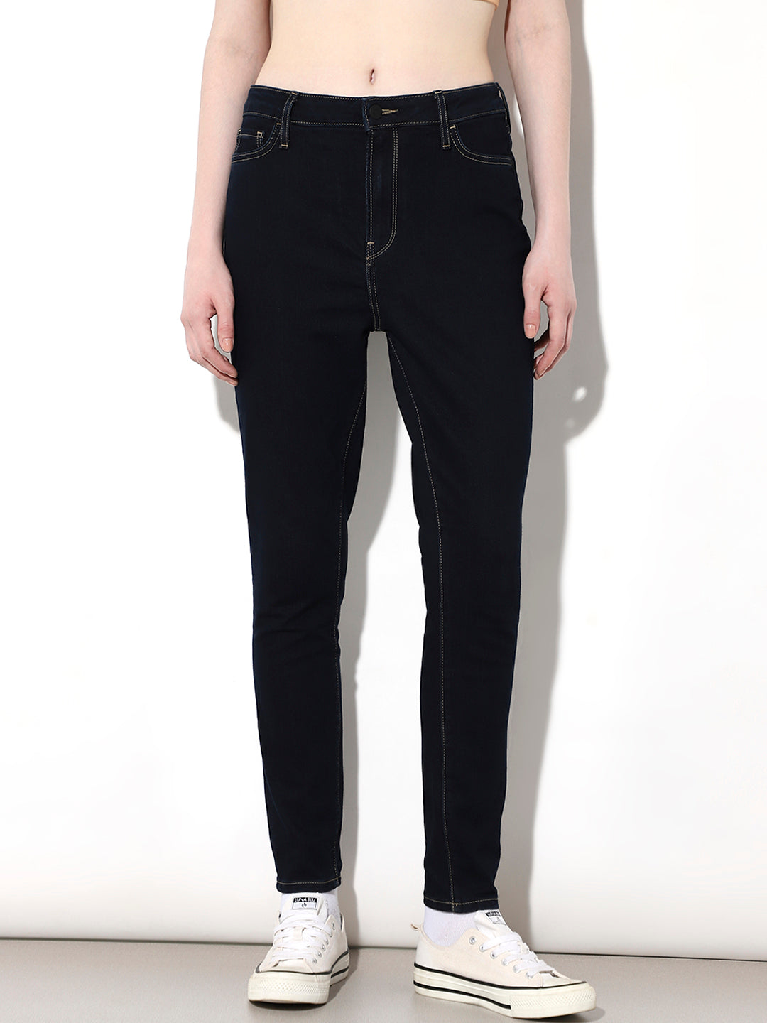 Black High Rise Skinny Jeans