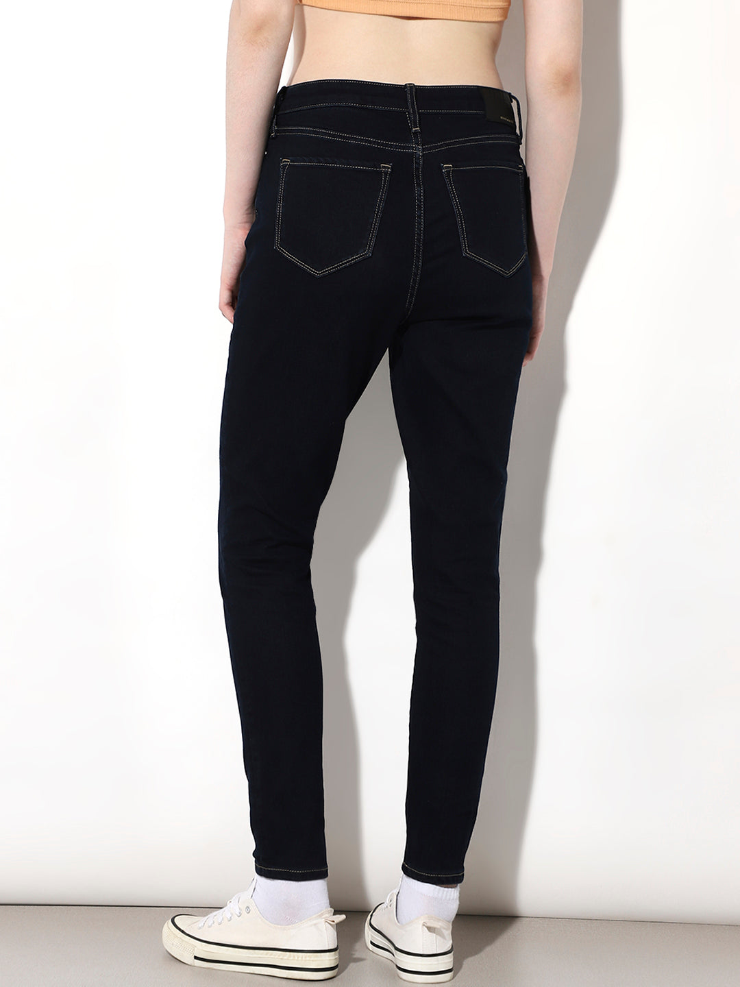 Black High Rise Skinny Jeans
