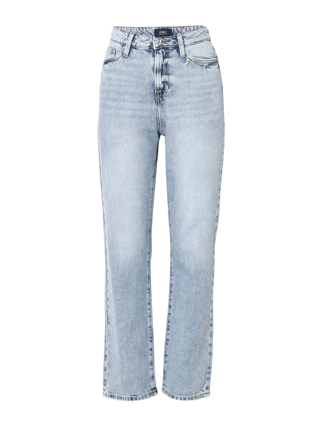 Light Blue High Rise Straight Fit Jeans