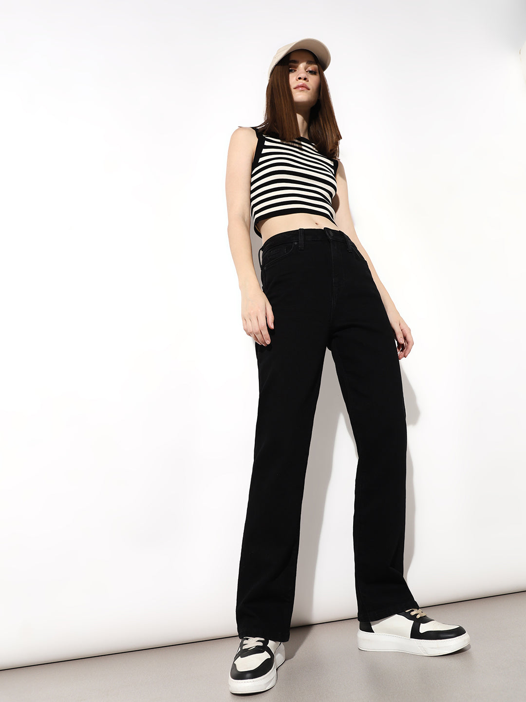Black High Rise Piper Skinny Jeans